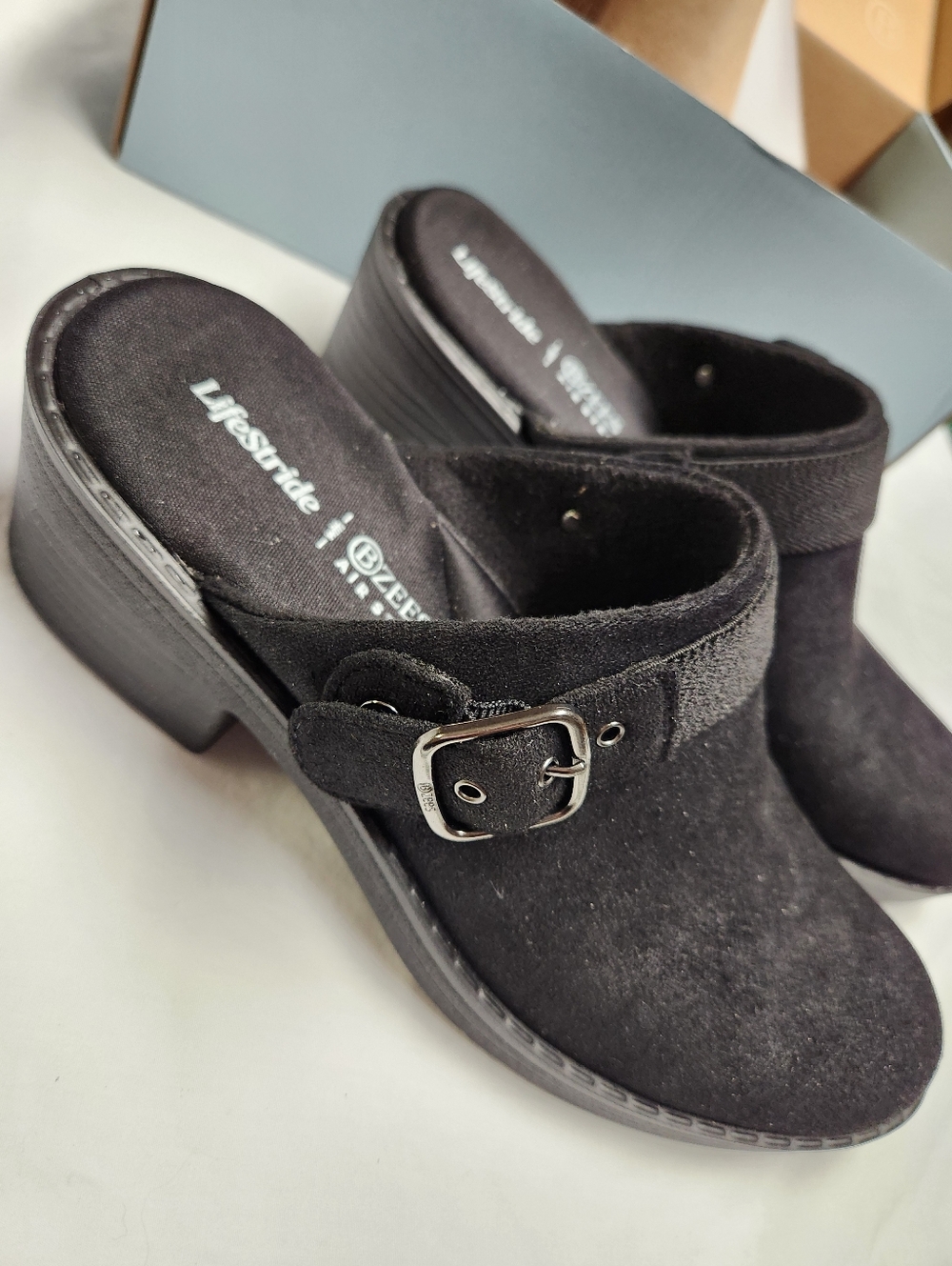 Bzees Lifestride Women's OPEN BOOK Clog Mule Black Size 7 - Picture 5 of 16